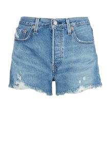 Короткие джинсовые шорты с необработанным краем 501® Levis®