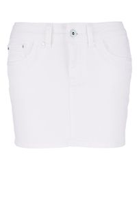 Короткая джинсовая юбка белого цвета Pepe Jeans