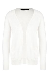 Короткий белый кардиган с карманами Vero Moda