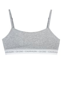 Серый бюстгальтер на тонких бретелях Calvin Klein