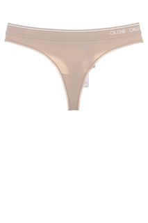 Бежевые трусы-стринги из микрофибры Calvin Klein