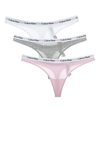 Комплект из трех хлопковых трусов-стрингов Calvin Klein