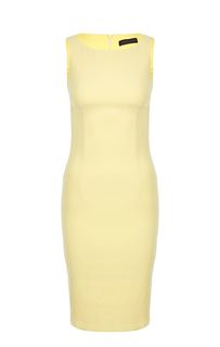 Платье-футляр желтого цвета Trussardi Jeans