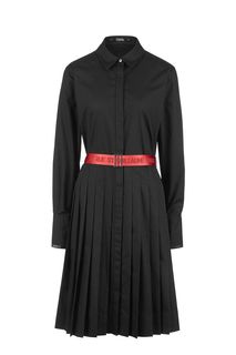Платье-рубашка черного цвета с длинными рукавами Karl Lagerfeld
