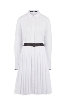 Платье-рубашка белого цвета с длинными рукавами Karl Lagerfeld