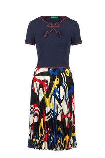 Платье с плиссированной юбкой United Colors of Benetton