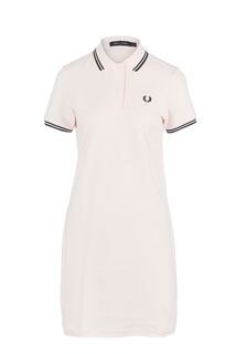 Короткое хлопковое платье розового цвета Fred Perry