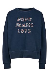 Хлопковый свитшот с декором из пайеток Pepe Jeans