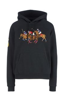Черная хлопковая толстовка с капюшоном Polo Ralph Lauren