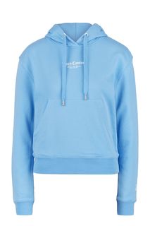 Синяя хлопковая толстовка с капюшоном Juicy by Juicy Couture