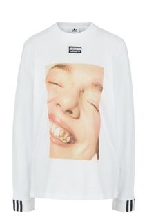 Хлопковая футболка с длинными рукавами Adidas Originals