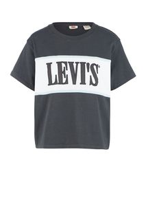 Укороченная хлопковая футболка с нашивками Levis®