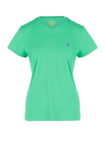 Однотонная хлопковая футболка Polo Ralph Lauren