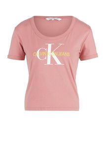 Хлопковая футболка с короткими рукавами Calvin Klein Jeans