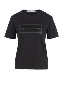 Хлопковая футболка с короткими рукавами Calvin Klein Jeans