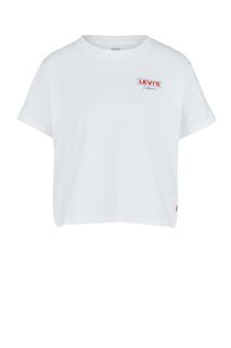 Белая хлопковая футболка с принтом Levis®