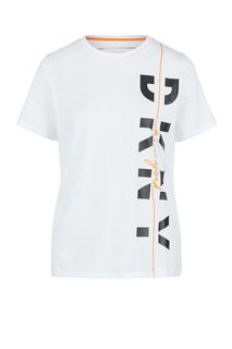 Белая футболка с короткими рукавами Dkny