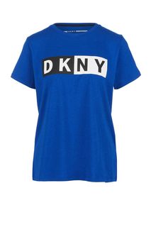 Синяя футболка с принтом Dkny