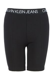 Короткие трикотажные шорты черного цвета Calvin Klein Jeans