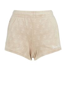 Короткие шорты из бежевого бархата Juicy by Juicy Couture