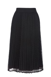 Плиссированная юбка черного цвета Dkny