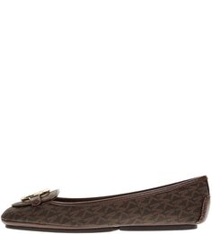 Коричневые балетки с металлическим декором Michael Michael Kors