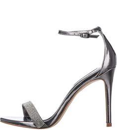 Серебристые босоножки с декоративной отделкой Steve Madden