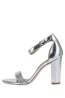 Серебристые босоножки с декоративной отделкой Aldo