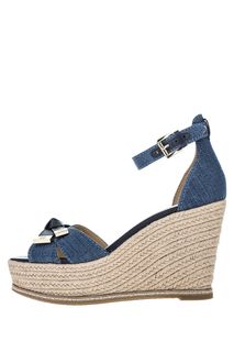 Босоножки из денима на высокой танкетке Ripley Wedge Michael Michael Kors