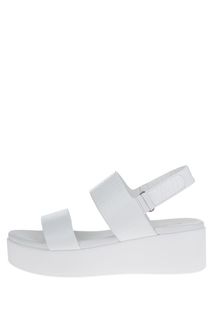 Белые босоножки с выделкой под рептилию Aldo