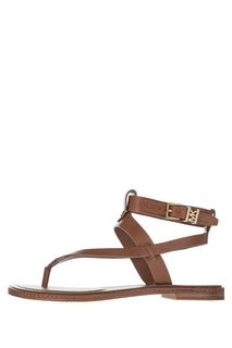 Кожаные сандалии золотистого цвета Michael Michael Kors