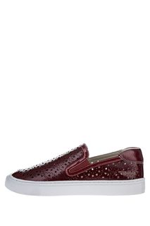 Кожаные слипоны с фигурной перфорацией M.Shoes