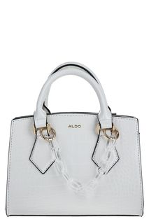 Маленькая белая сумка с животным принтом Aldo