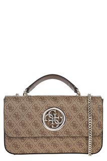 Коричневая сумка с откидным клапаном Guess