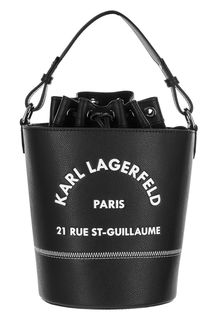 Кожаная сумка с логотипом бренда Karl Lagerfeld