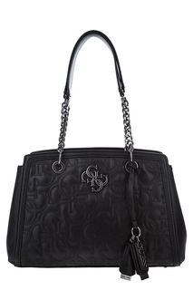 Сумка черного цвета с длинными ручками Guess