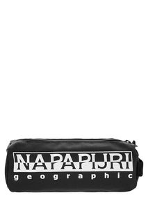 Черная косметичка с логотипом бренда Napapijri