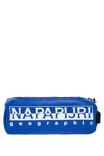 Синяя косметичка с логотипом бренда Napapijri