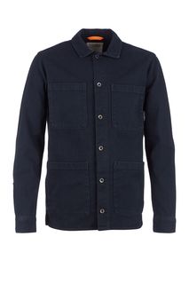 Синяя куртка из хлопка на болтах Tom Tailor Denim