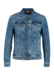 Синяя джинсовая куртка на болтах Tom Tailor Denim