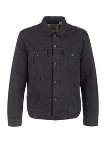 Черная джинсовая куртка с вышивкой на спине Trucker Wellthread Levis®