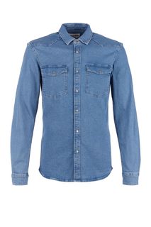 Джинсовая рубашка на кнопках Tom Tailor Denim