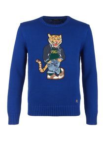 Хлопковый джемпер с яркой нашивкой Polo Ralph Lauren