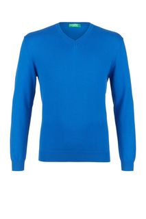Джемпер из хлопка с треугольным вырезом United Colors of Benetton