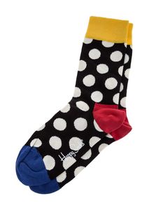Высокие хлопковые носки в горошек Happy Socks