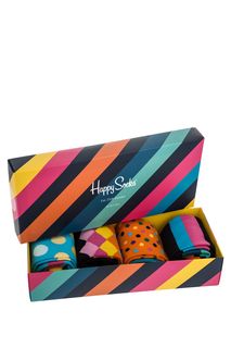 Комплект из четырех пар хлопковых носков Happy Socks