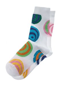 Разноцветные хлопковые носки с блестящей нитью Happy Socks