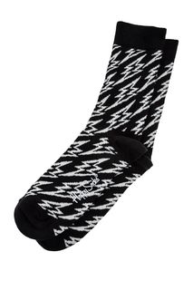 Двухцветные хлопковые носки в полоску и горошек Happy Socks