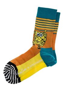 Разноцветные хлопковые носки Happy Socks х Sponge Bob