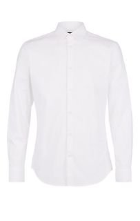 Приталенная рубашка белого цвета из хлопка Selected
